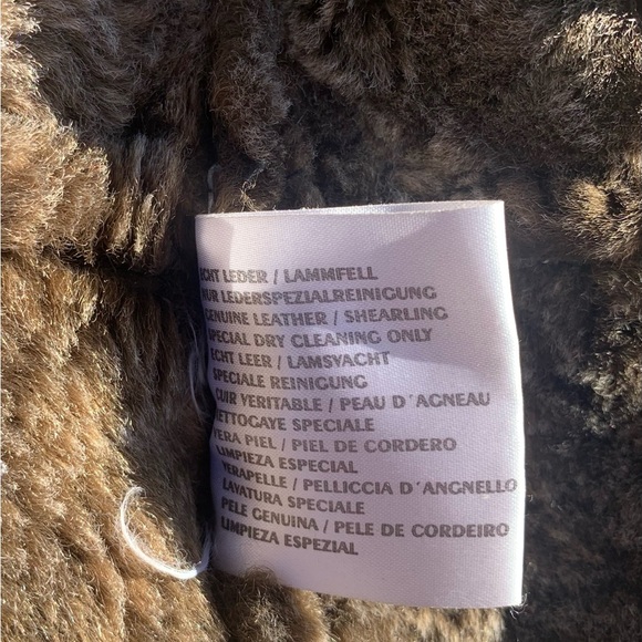 Vintage Shearling Black Leather Bomber Jacket - Picture 8 of 10